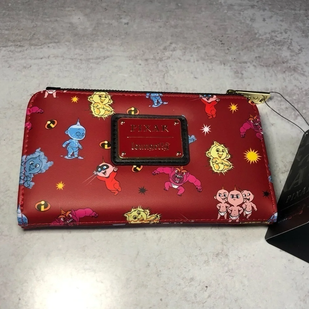 Loungefly Disney Pixar The Incredibles Jack Jack AOP Wallet NWT